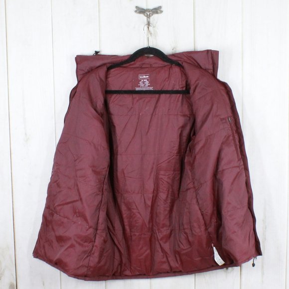 LL Bean Purple Primaloft Insulated Mid-Length Windbreaker Jacket Size XL - Picture 6 of 11